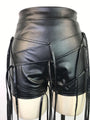 Ryan Sexy PU Leather Style Rope Braided Low Waist Solid Shorts - Vestir en Moda