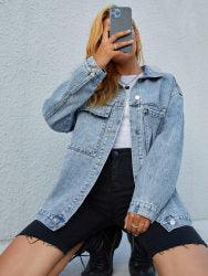 Saera Trendy Denim Jacket - Vestir en Moda