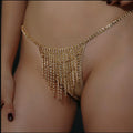 Sage Tassel Rhinestone Underwear Sexy Nightclub Clothing - Vestir en Moda