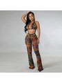 Saige Sexy Trouser Three Pieces Multi Color Bikini Sets - Vestir en Moda