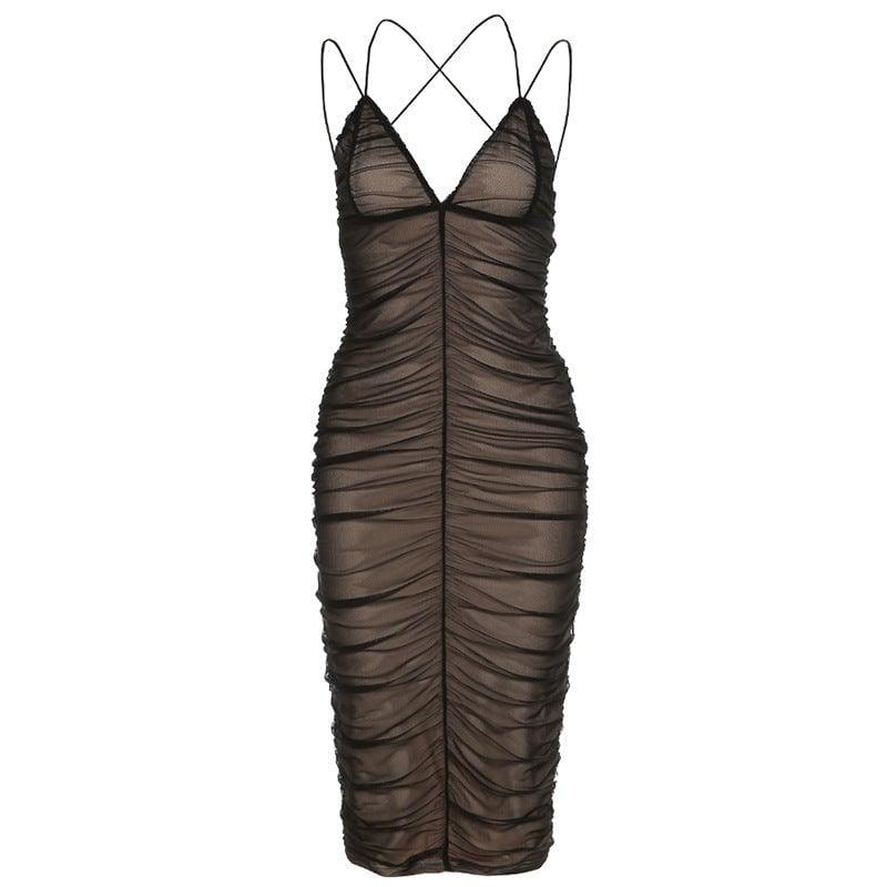 Sakura Summer Women Sling Sexy Low Dresses - Vestir en Moda