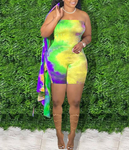 Salina Plus Size Casual Sexy Long Sleeve Jumpsuit Two-Piece Set