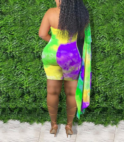 Salina Plus Size Casual Sexy Long Sleeve Jumpsuit Two-Piece Set