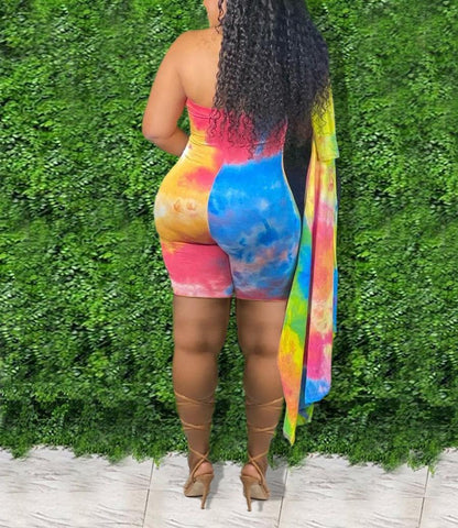 Salina Plus Size Casual Sexy Long Sleeve Jumpsuit Two-Piece Set