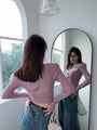 Sally Knitted Fashion Slim Long Sleeve Blouse - Vestir en Moda