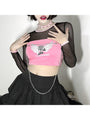 Samira Hollow Out Chain Slim Tops - Vestir en Moda