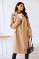 Sara Double Row Button Medium Long Woolen Coat - Vestir en Moda