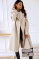 Sara Double Row Button Medium Long Woolen Coat - Vestir en Moda