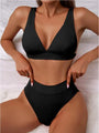 Sara V Neck Bikini High Waist Swimsuit - Vestir en Moda