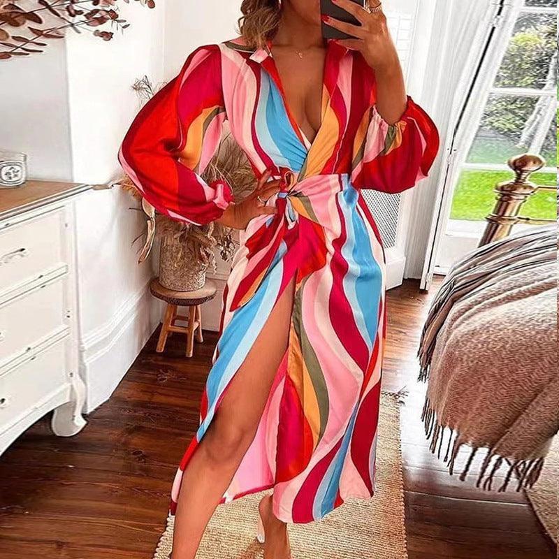 Sariver Women Clothing Autumn Sexy Lace Elegant Long Sleeve Dresses - Vestir en Moda
