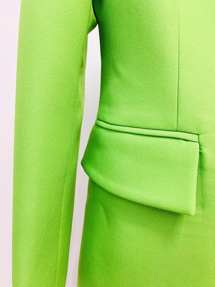 Savannah Solid Color Buttoned Bootcut Two Piece Set Blazers - Vestir en Moda