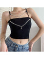 Savannah Summer Sexy Solid Color Chain Camisole Tops - Vestir en Moda