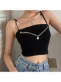 Savannah Summer Sexy Solid Color Chain Camisole Tops - Vestir en Moda