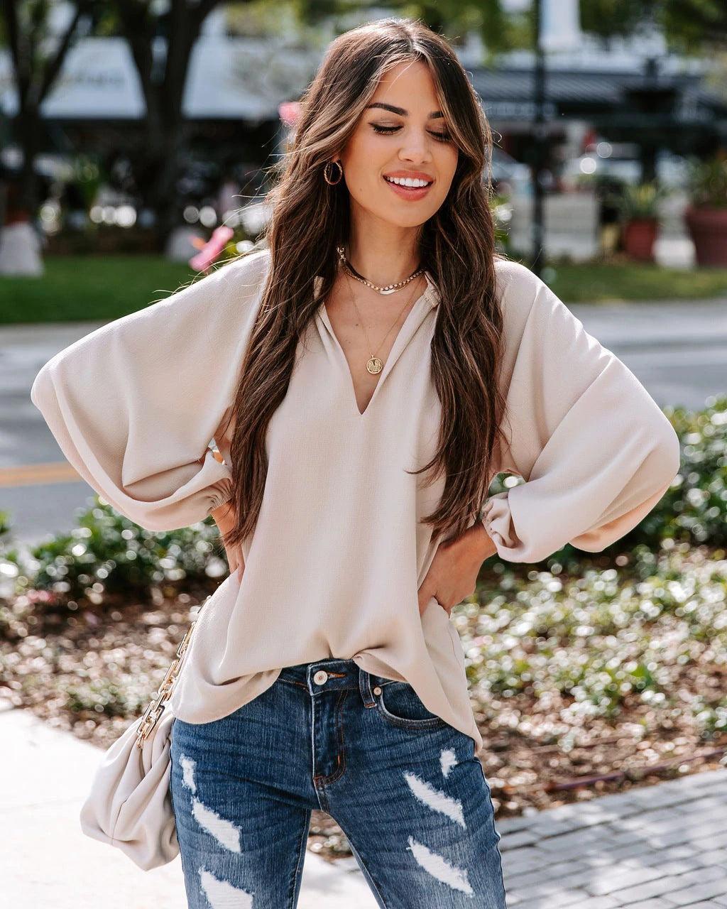 Scarlett Autumn Clothing Cool Long Sleeve Blouse - Vestir en Moda