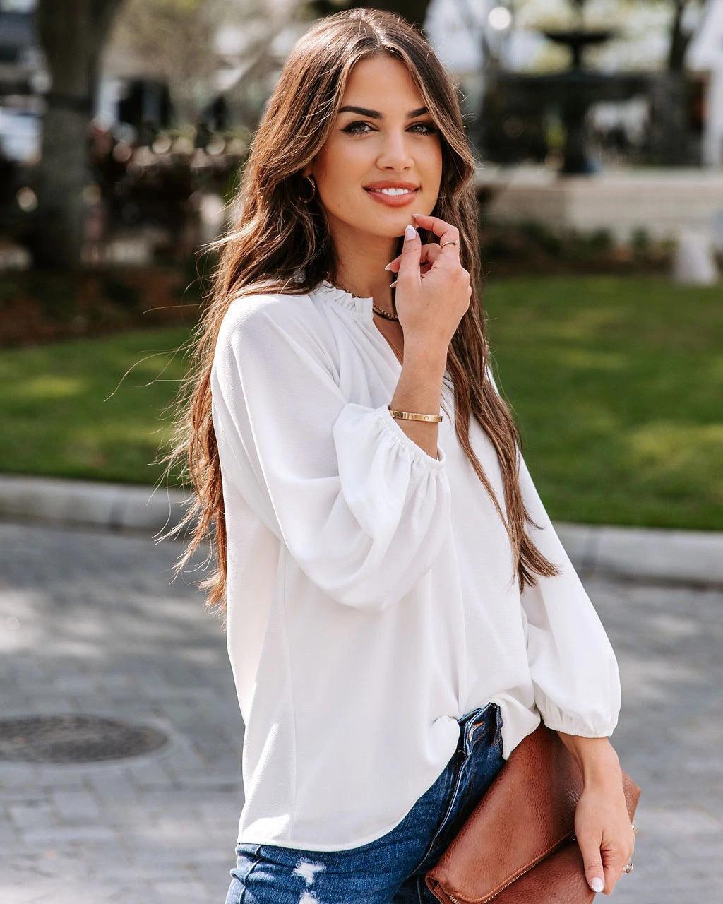 Scarlett Autumn Clothing Cool Long Sleeve Blouse - Vestir en Moda