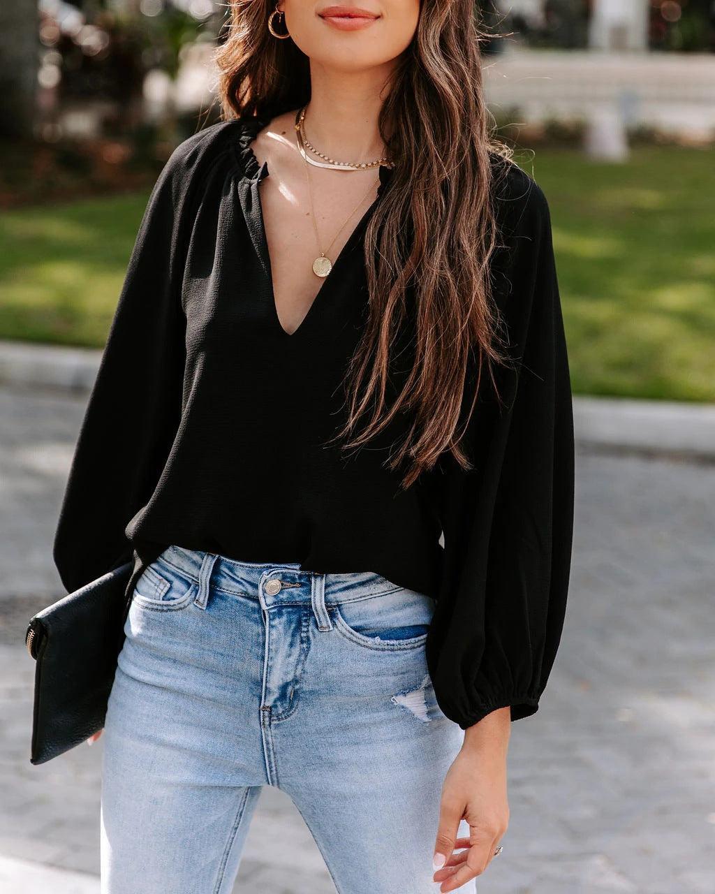 Scarlett Autumn Clothing Cool Long Sleeve Blouse - Vestir en Moda