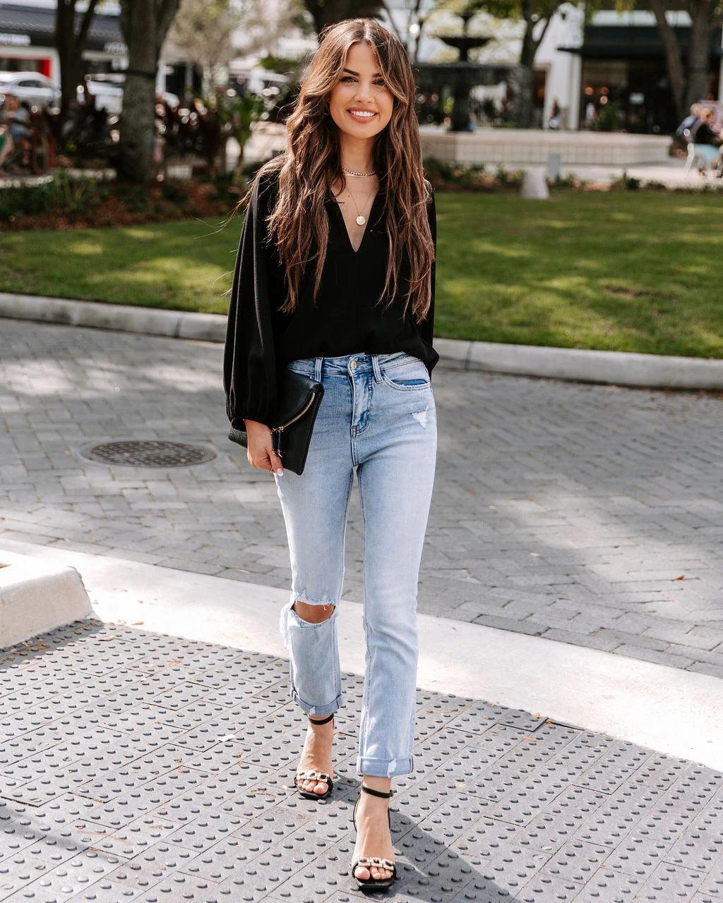 Scarlett Autumn Clothing Cool Long Sleeve Blouse - Vestir en Moda
