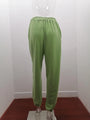 Selena Solid Color Slim Casual Elastic Waistband Letter Graphic Printed Sweatpants - Vestir en Moda