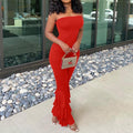 Selenis Women Sexy Casual Jumpsuits Red Fashion New - Vestir en Moda