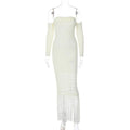Sendy Women Clothing Autumn Elegant Sleeve off Shoulder Tube Dresses - Vestir en Moda