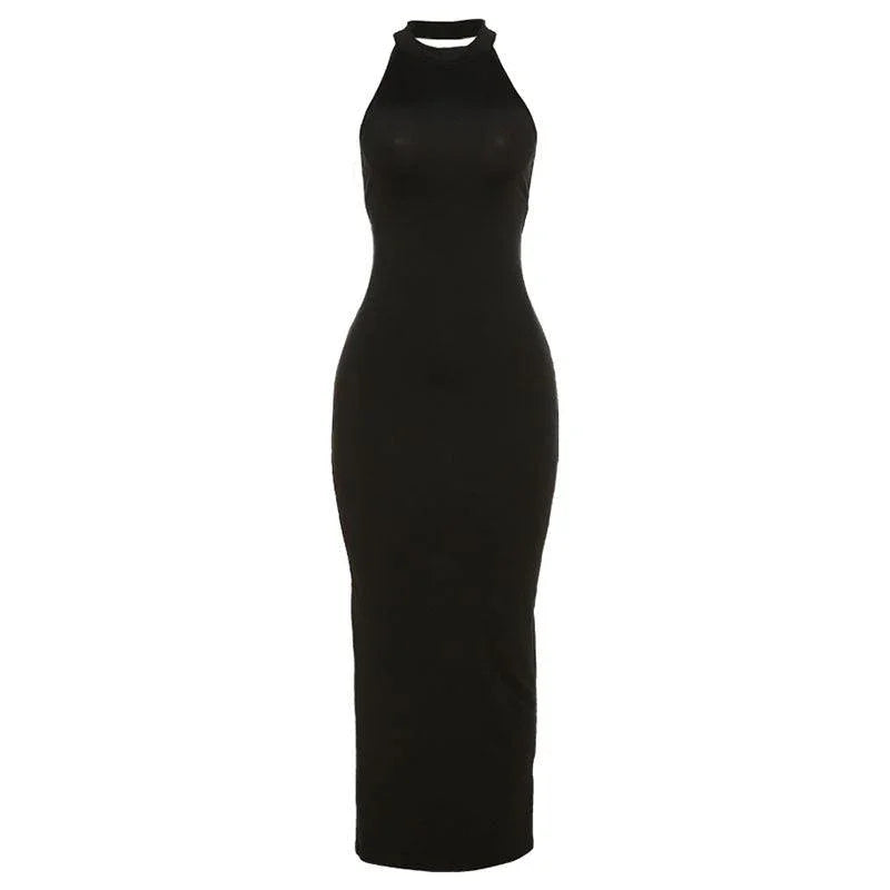 Shanel Women Clothing Sexy Backless Slit Sheath Slim Dresses - Vestir en Moda