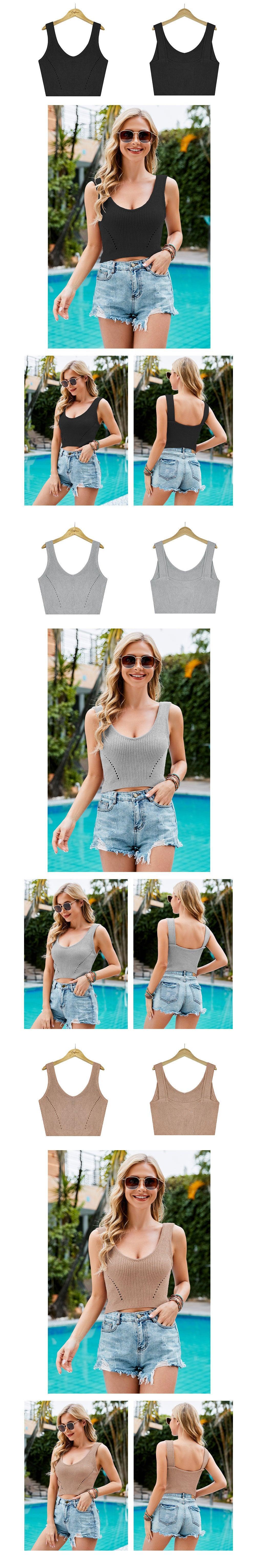 Sienna Ice Silk Short-Style Knitwear Backless Women Top - Vestir en Moda