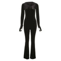 Sisa Autumn Women Clothing Hooded Long Sleeve Straight Jumpsuits - Vestir en Moda