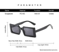 Small Rectangular Retro Brand Design SunGlasses Square Vintage Lenses - Vestir en Moda
