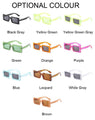 Small Rectangular Retro Brand Design SunGlasses Square Vintage Lenses - Vestir en Moda