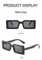 Small Rectangular Retro Brand Design SunGlasses Square Vintage Lenses - Vestir en Moda