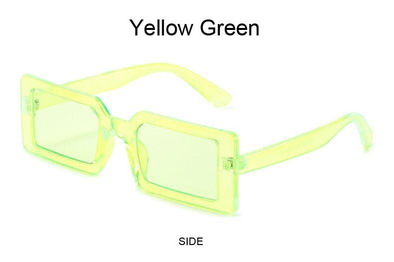 Small Rectangular Retro Brand Design SunGlasses Square Vintage Lenses - Vestir en Moda