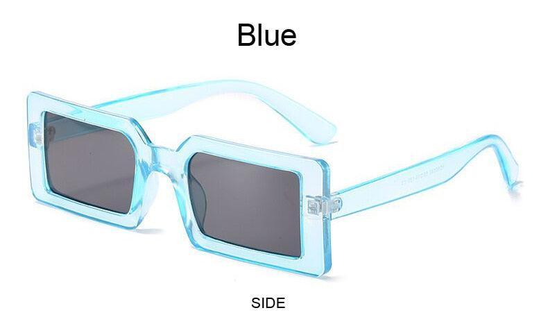 Small Rectangular Retro Brand Design SunGlasses Square Vintage Lenses - Vestir en Moda
