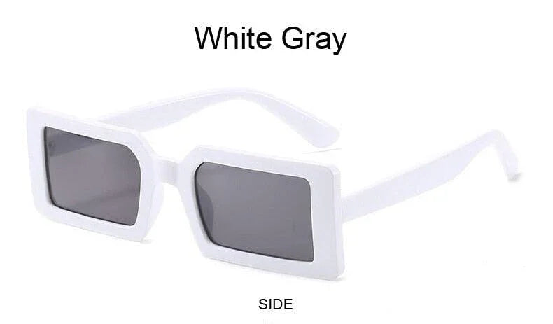 Small Rectangular Retro Brand Design SunGlasses Square Vintage Lenses - Vestir en Moda