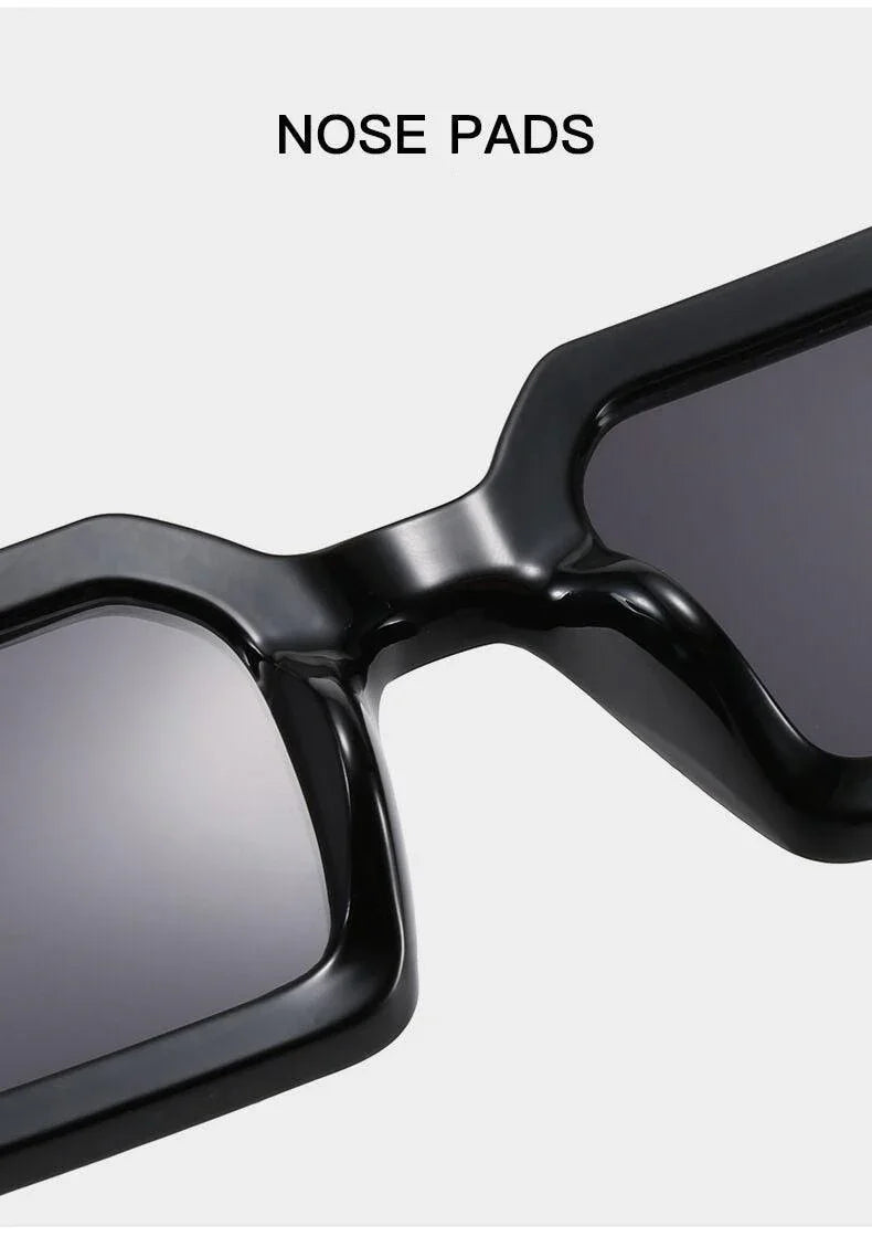 Small Rectangular Retro Brand Design SunGlasses Square Vintage Lenses - Vestir en Moda