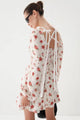 Sodeli Shoulder Floral Bubble Long Sleeve Elegant Dresses - Vestir en Moda