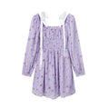 Sodeli Shoulder Floral Bubble Long Sleeve Elegant Dresses - Vestir en Moda