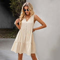 Sodelis Women New Solid line Casual Tiered Babydoll Dresses - Vestir en Moda