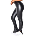 Sofi Faux Leather Skinny Elastic Waistband Slimming Bottoming Pants - Vestir en Moda