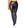 Sofi Faux Leather Skinny Elastic Waistband Slimming Bottoming Pants - Vestir en Moda