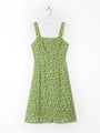 Sofi Summer Green Bottom Pastoral Floral Strap Dresses - Vestir en Moda
