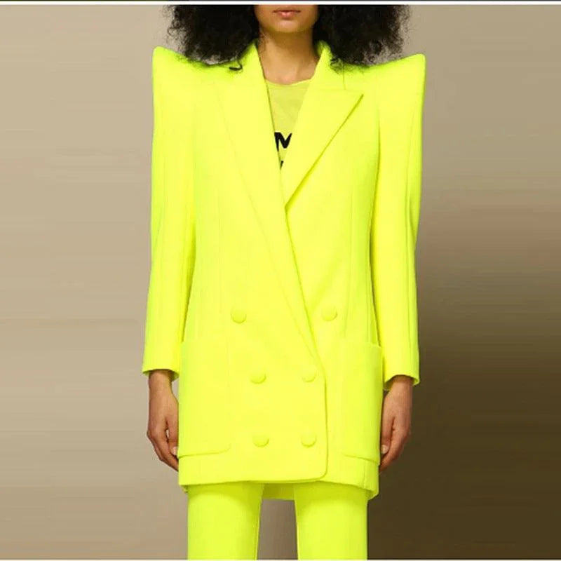 Sophia Double Mid Fluorescent Yellow Sets - Vestir en Moda