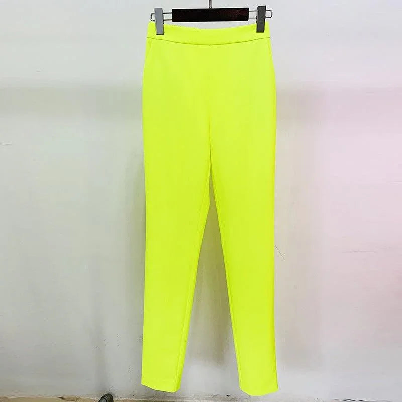 Sophia Double Mid Fluorescent Yellow Sets - Vestir en Moda