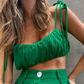 Sophia Summer Women Clothes Sling Two Piece Sets - Vestir en Moda