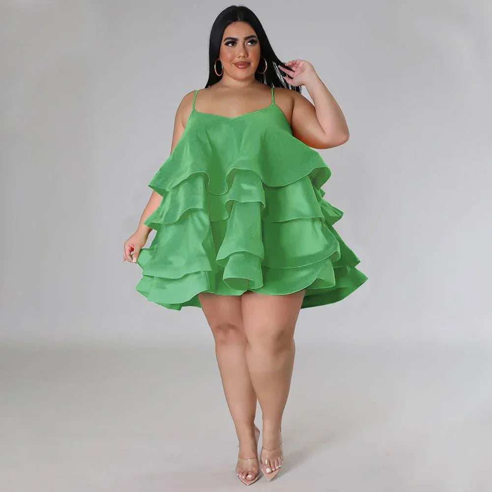 Sophronia Women Sleeveless Ruffled Adjustable Strap - Vestir en Moda