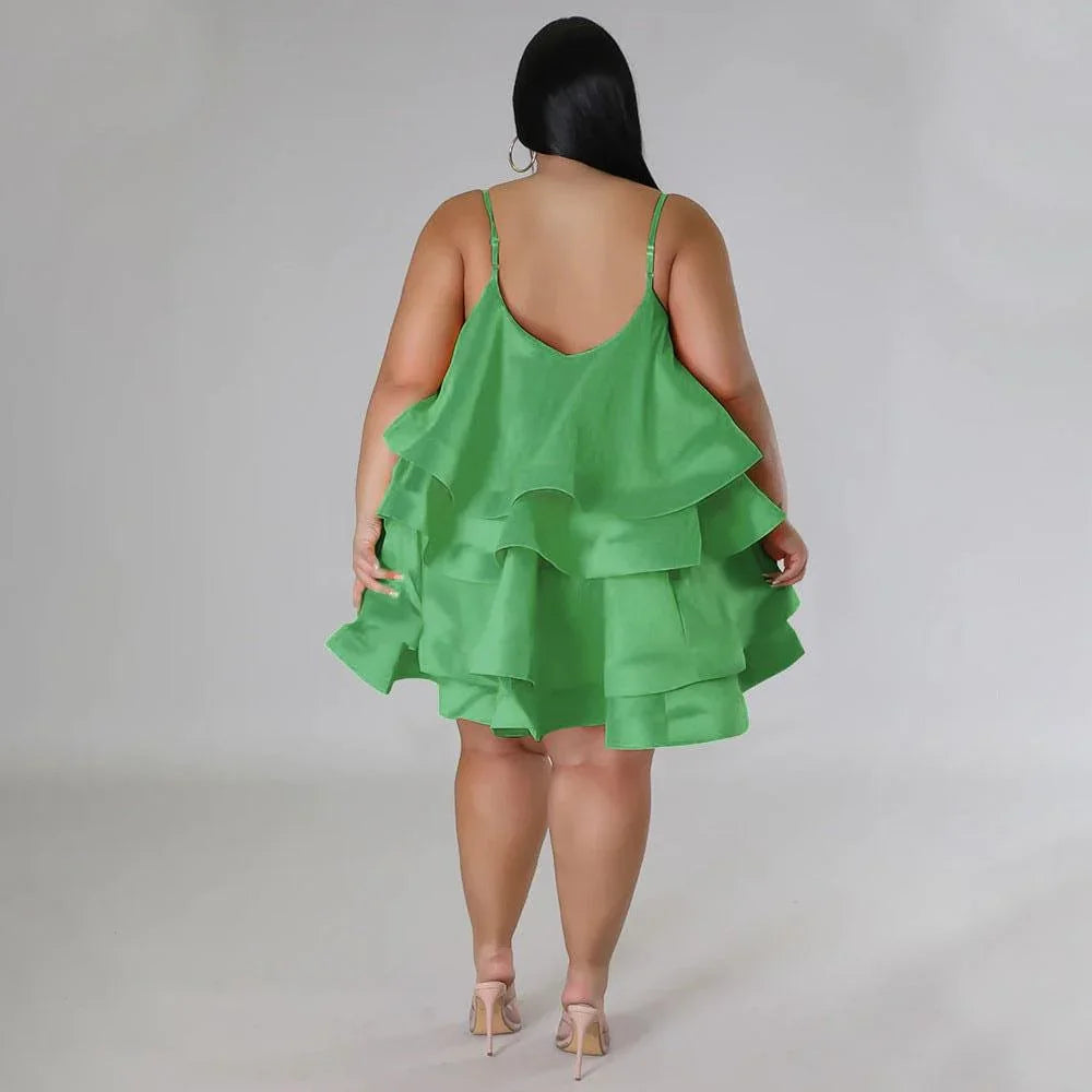 Sophronia Women Sleeveless Ruffled Adjustable Strap - Vestir en Moda
