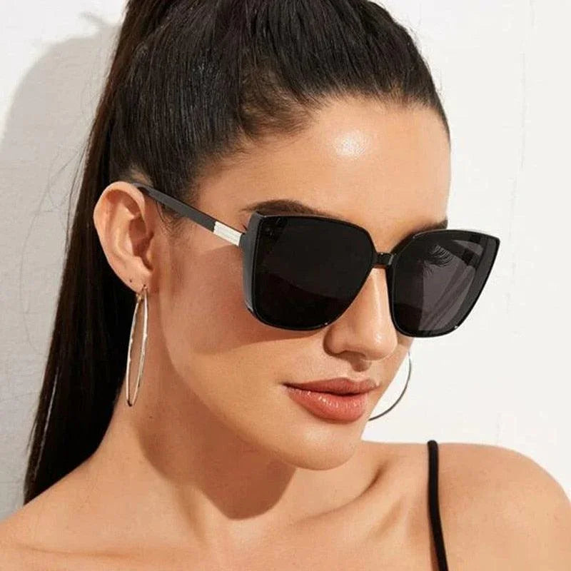 Square Luxury Big Frame Cat EyeLadies Classic Vintage Sunglasses - Vestir en Moda