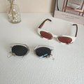 Steampunk Rectangle Small Frames Punk Snake Luxury Sunglasses - Vestir en Moda
