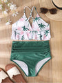 Stella Sexy Print Ruffled Beach Swimsuits - Vestir en Moda