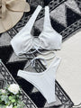 Stormi One Shoulder White Swimwear Bikini Sets - Vestir en Moda