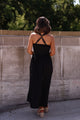 Summer Night Black Smocked Maxi Dress